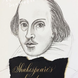 calligraphy pencildrawing shakespeare