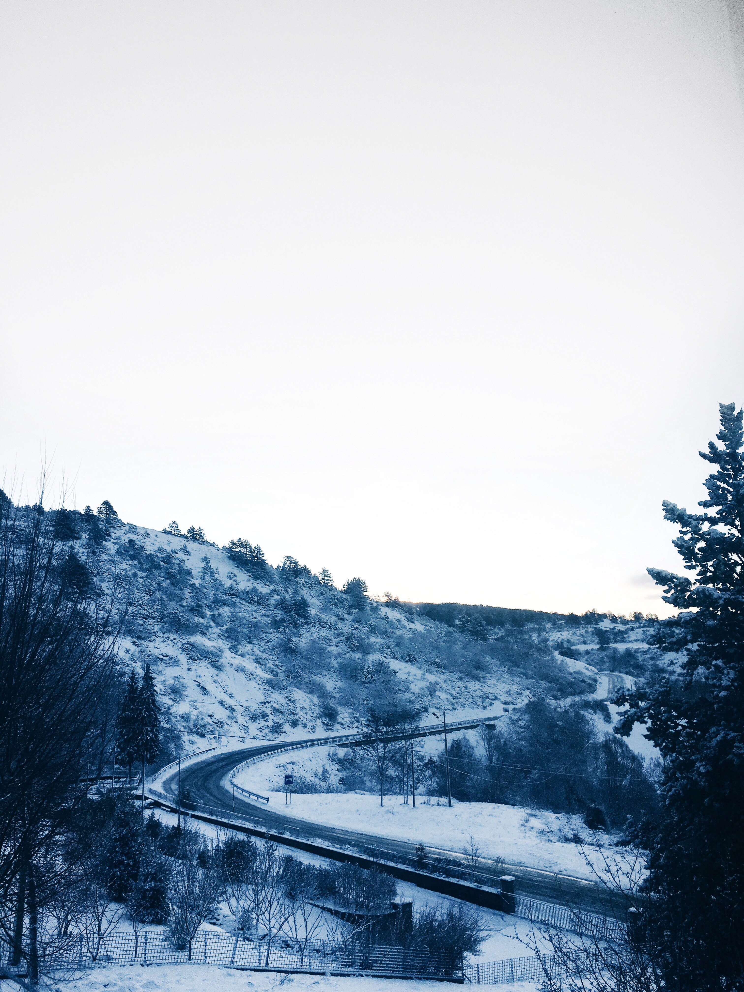 snowy roads curves shapes blue freetoedit